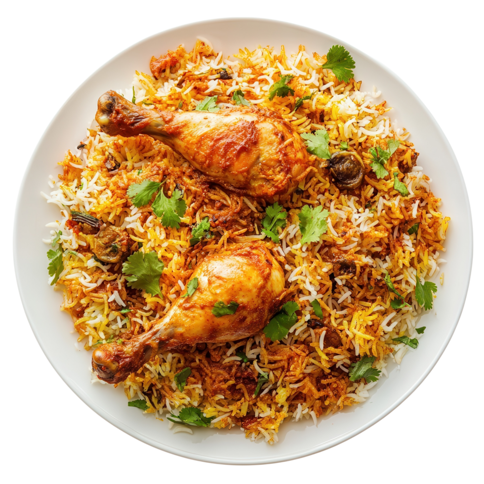 Spinning plate of Biryani